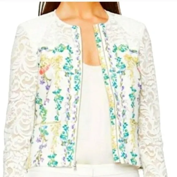 ❤️ BCBG Maxazria Floral jacket C17