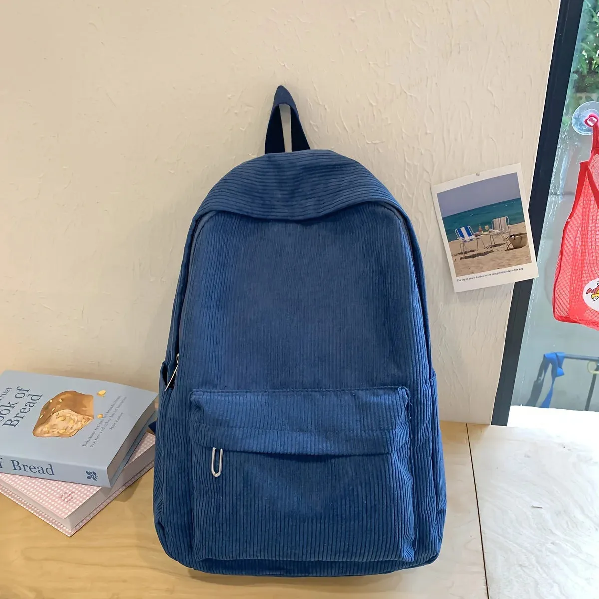 🎒 Cozy Corduroy Cutie: Japanese-Inspired Backpack for School Adventures! 🌟