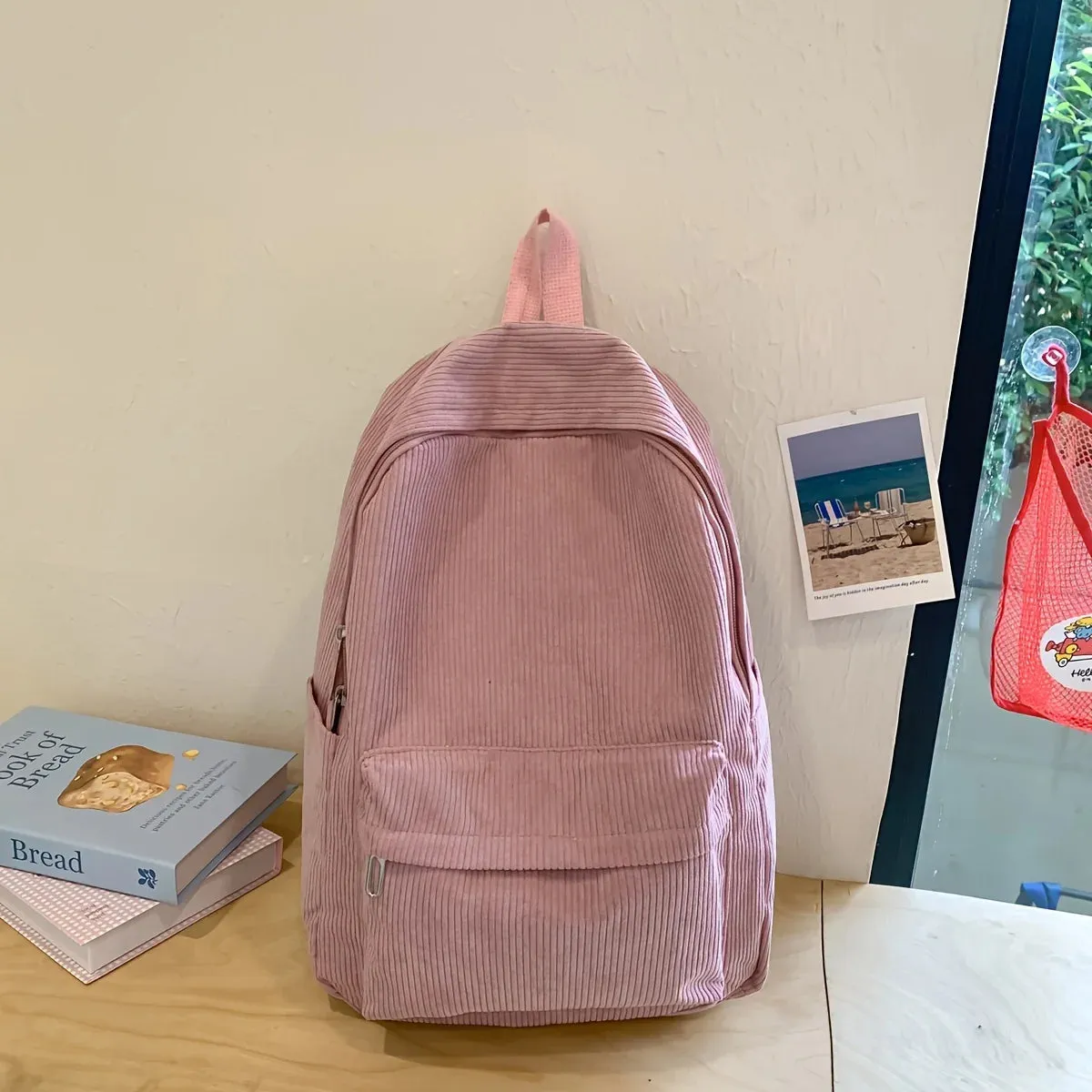 🎒 Cozy Corduroy Cutie: Japanese-Inspired Backpack for School Adventures! 🌟