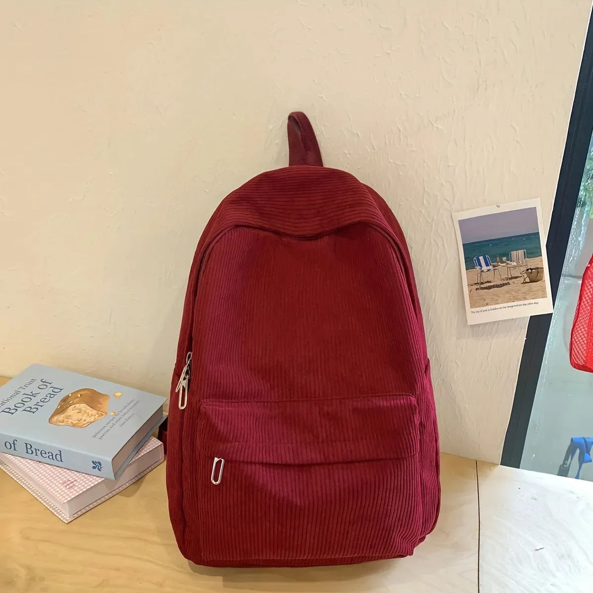 🎒 Cozy Corduroy Cutie: Japanese-Inspired Backpack for School Adventures! 🌟