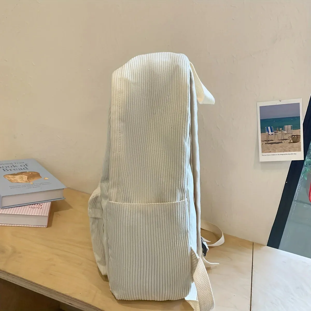 🎒 Cozy Corduroy Cutie: Japanese-Inspired Backpack for School Adventures! 🌟
