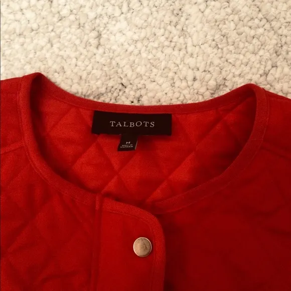 - Talbots Quilted Red Jacket Medium