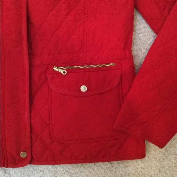 - Talbots Quilted Red Jacket Medium