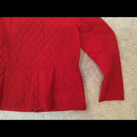 - Talbots Quilted Red Jacket Medium