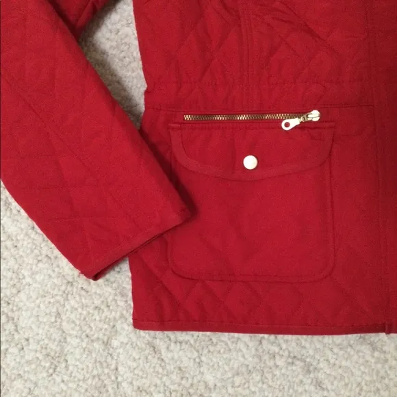 - Talbots Quilted Red Jacket Medium