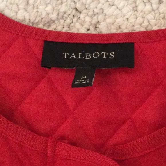 - Talbots Quilted Red Jacket Medium