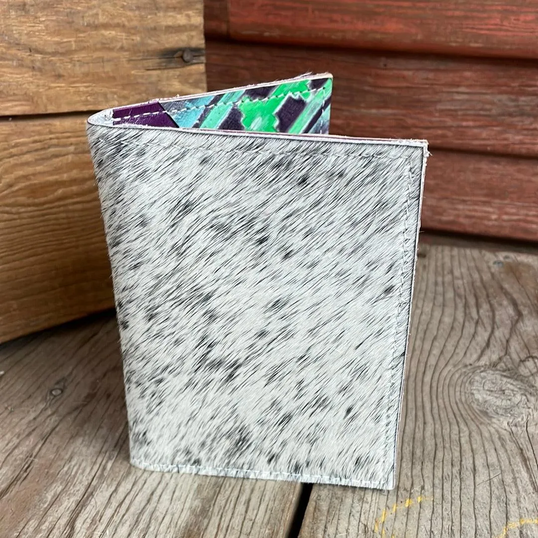 079 Waylon Wallet - Black & White w/ 90's Party