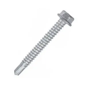 #12-14 x 1-1/4" Bi-Flex Hex Washer Head Self-Drilling Screws #3 Point 3000 pack