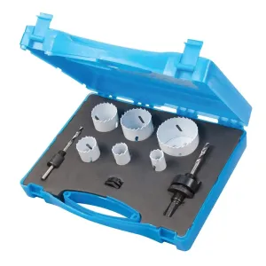 19 - 57mm Dia Plumbers Bi-Metal Holesaw Kit 9pce 595759