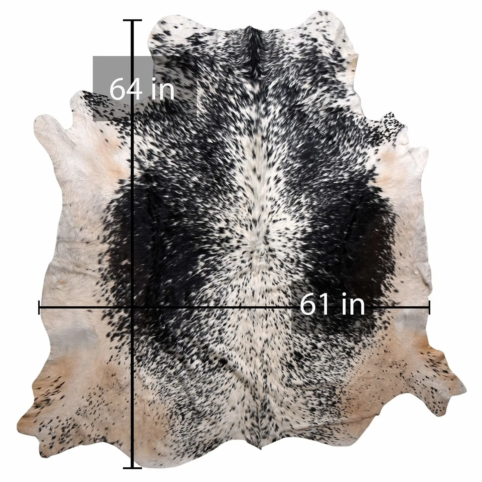 208-18 Cow Skin Hair on Hide 100% Pure Cow Hide Large Decorative/Carpet/Rug/Wall Leather