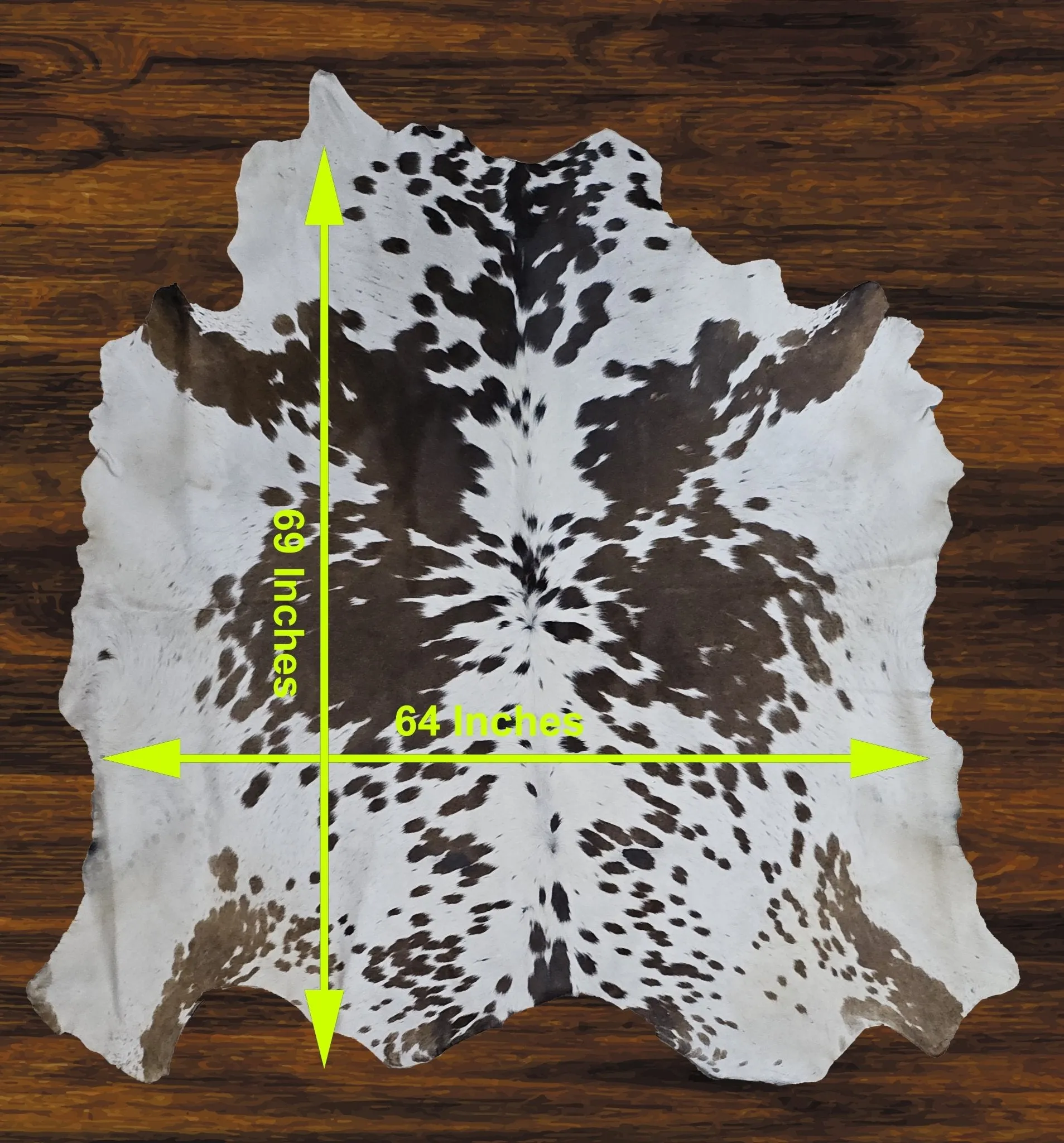 241-1 Cow Skin Hair on Hide 100% Pure Cow Hide Large Decorative/Carpet/Rug/Wall Leather