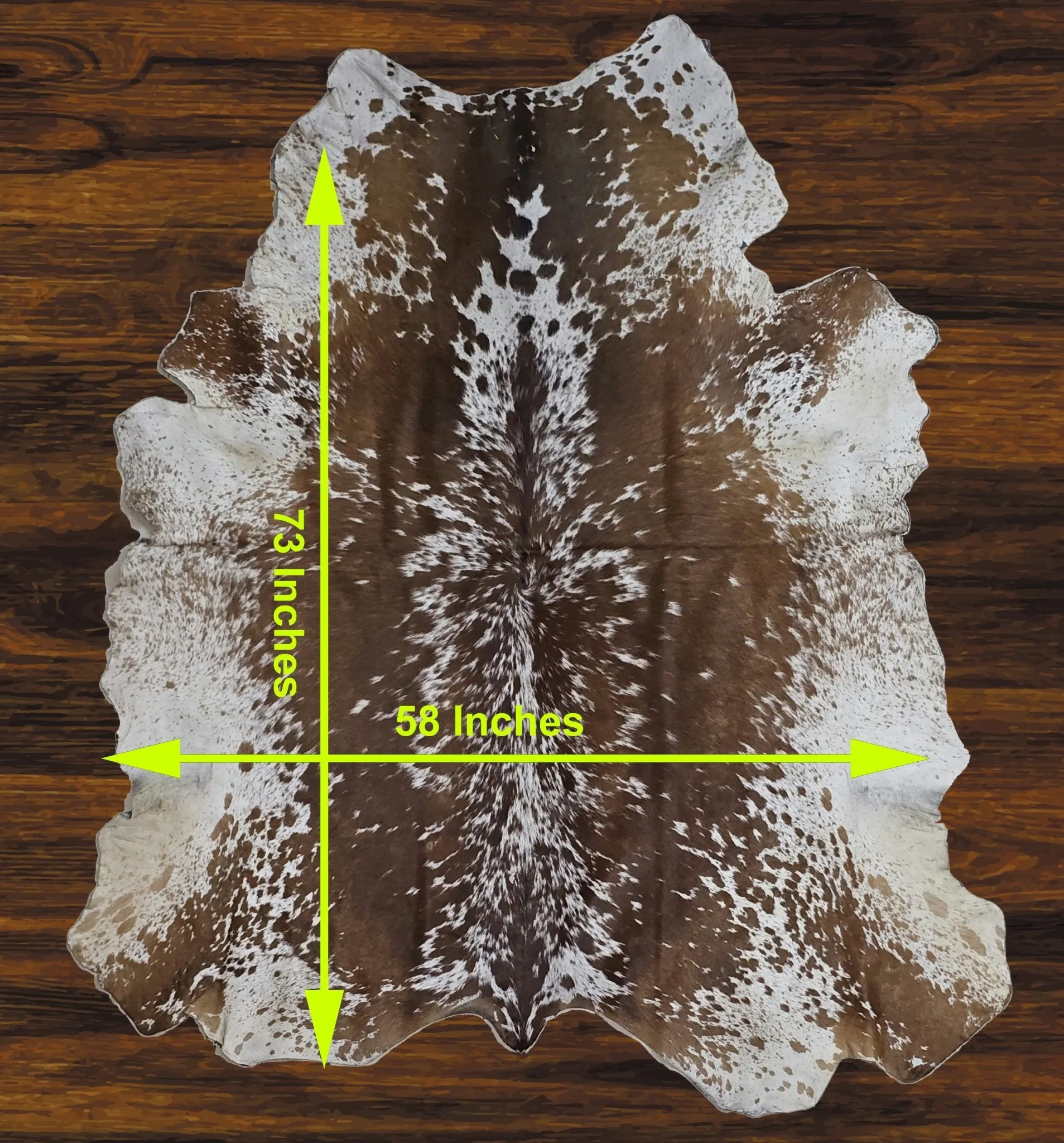 241-2 Cow Skin Hair on Hide 100% Pure Cow Hide Large Decorative/Carpet/Rug/Wall Leather