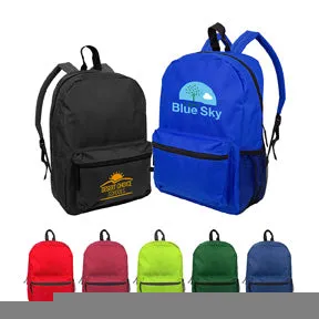 600D Heavy Duty Backpack With Water Bottle Mesh Pockets