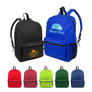 600D Heavy Duty Backpack With Water Bottle Mesh Pockets