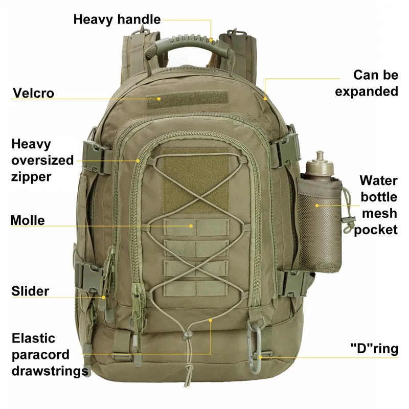 60L Hawkeye Series Military Style Backpack, Hunting & Assault Backpack