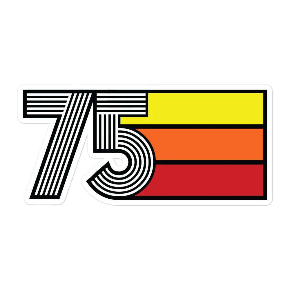 75 - 1975 Retro Tri- Line Decal Decoration Bubble-free Vinyl stickers