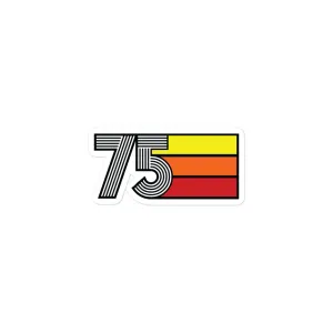 75 - 1975 Retro Tri- Line Decal Decoration Bubble-free Vinyl stickers