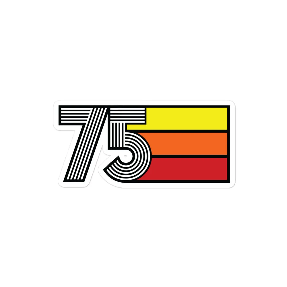 75 - 1975 Retro Tri- Line Decal Decoration Bubble-free Vinyl stickers