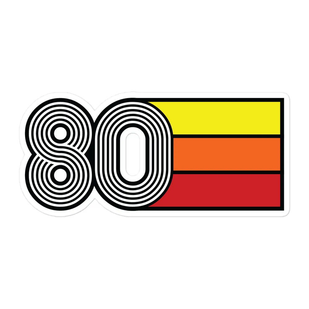80 - 1980 Retro Tri- Line Decal Decoration Bubble-free Vinyl stickers