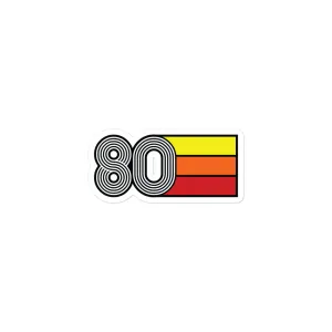 80 - 1980 Retro Tri- Line Decal Decoration Bubble-free Vinyl stickers