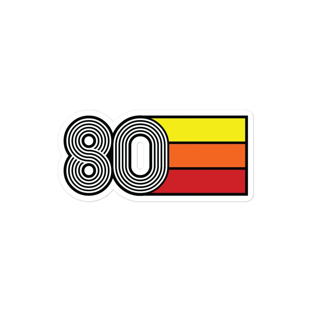 80 - 1980 Retro Tri- Line Decal Decoration Bubble-free Vinyl stickers