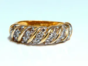 .90ct Natural Round diamonds domed band 14kt