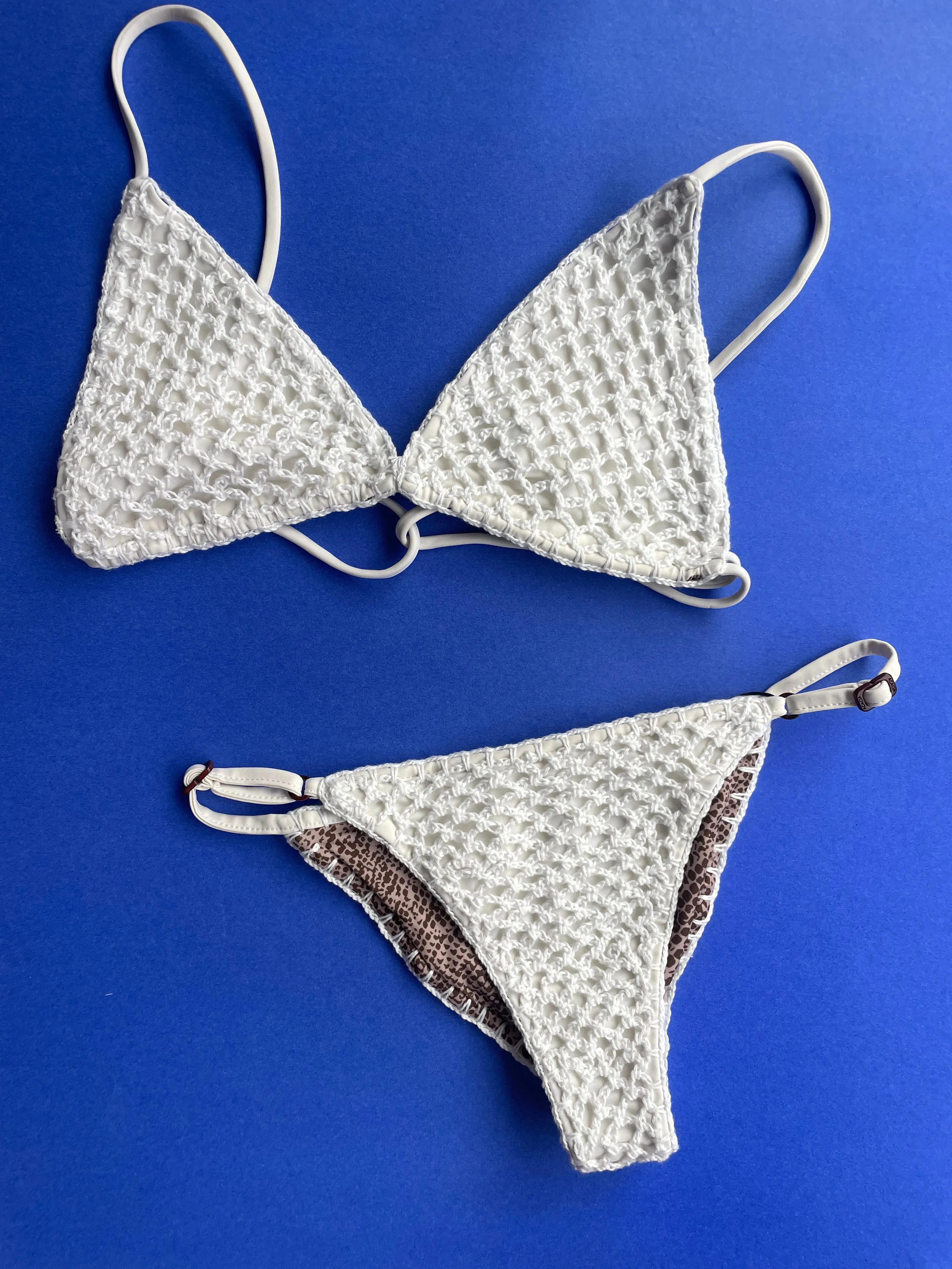 Acacia: Gigi Bikini Top - Cream Crochet