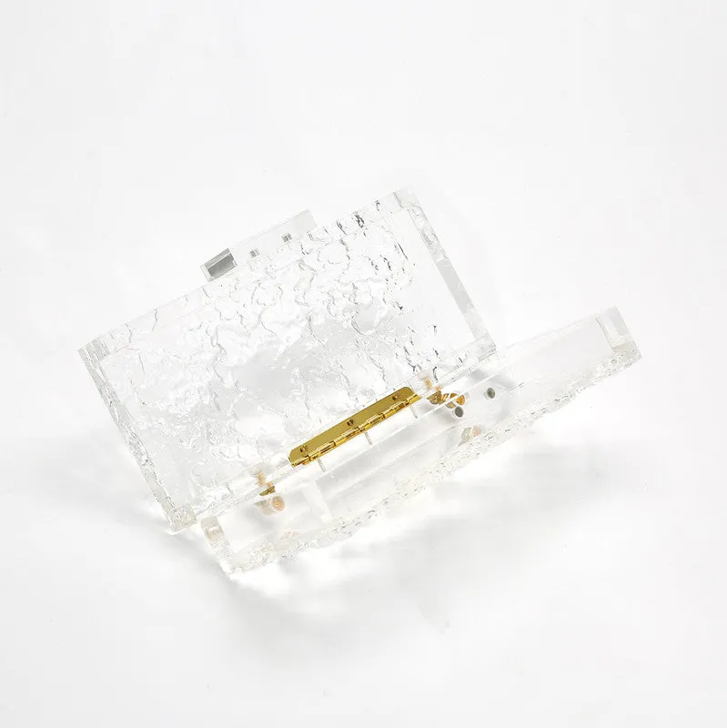 Acrylic transparent clutch
