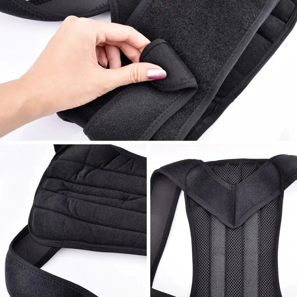 Adjustable Back Posture Corrector with Breathable Support Straps