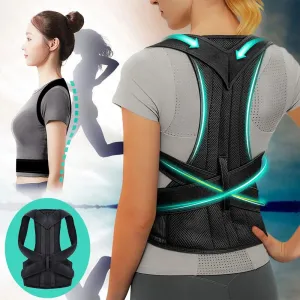 Adjustable Back Posture Corrector with Breathable Support Straps