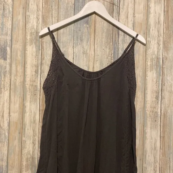 Aerie gray thin strap maxi dress with adjustable straps | Size Small