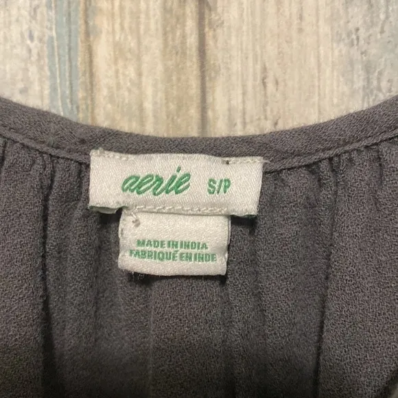 Aerie gray thin strap maxi dress with adjustable straps | Size Small