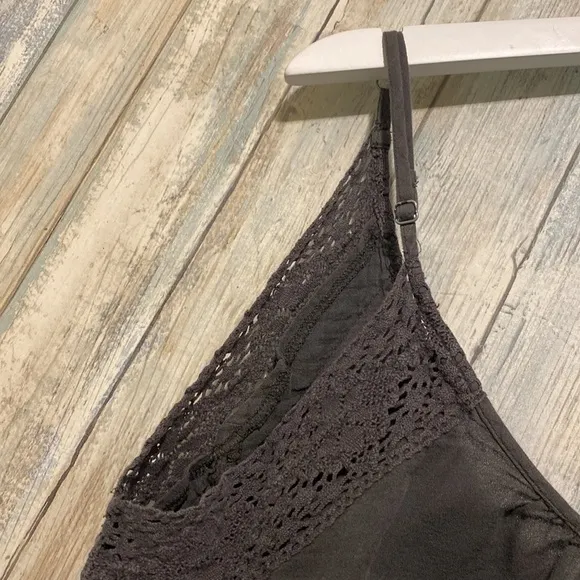 Aerie gray thin strap maxi dress with adjustable straps | Size Small