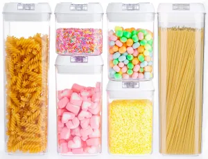 Airtight Food Storage Container Set of 6 with Lids made by Durable BPA-free Plastic for Keeping Food Dry & Fresh