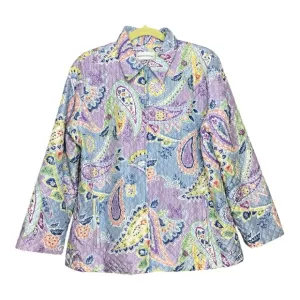 Alfred Dunner multicolored quilted parsley jacket size 16