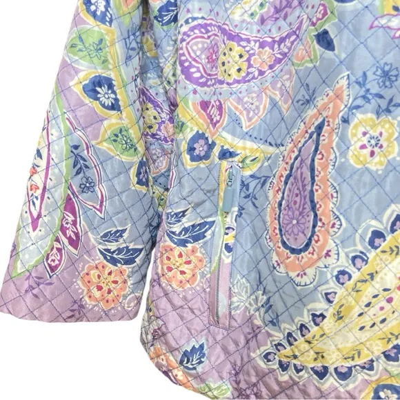 Alfred Dunner multicolored quilted parsley jacket size 16
