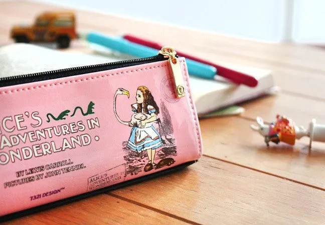 Alice Pencil Case - Pink Enamel
