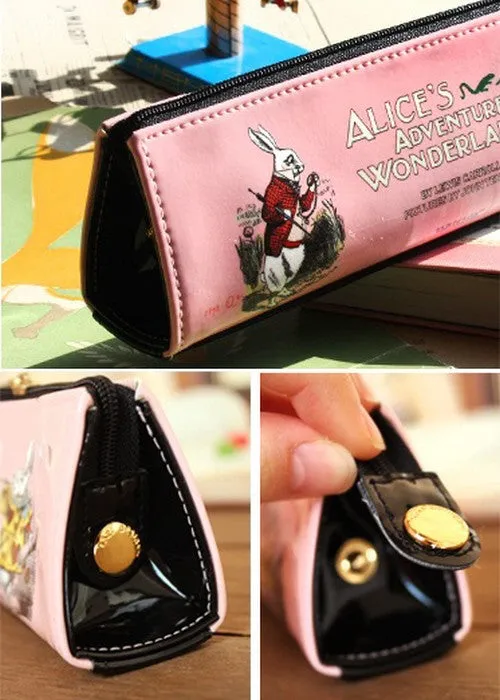 Alice Pencil Case - Pink Enamel