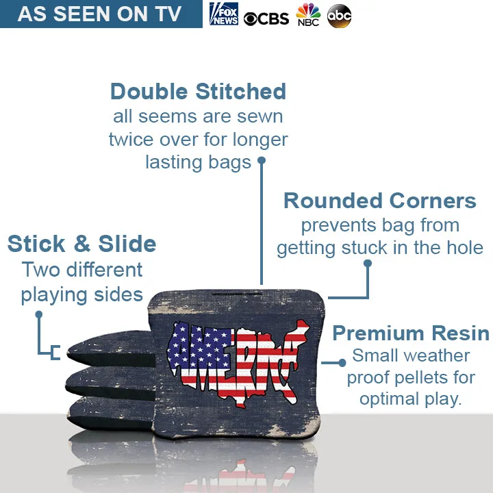 America Blue Cornhole Bags