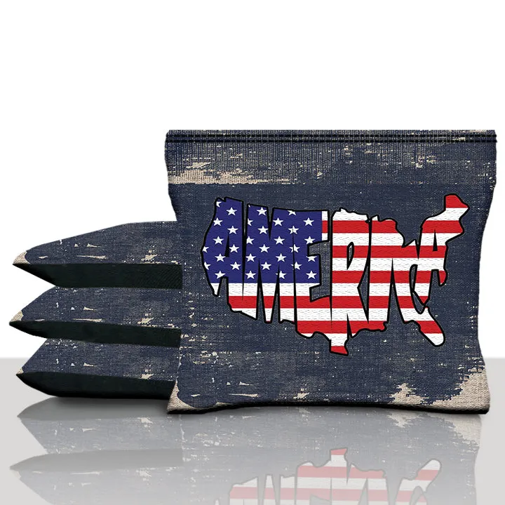 America Blue Cornhole Bags