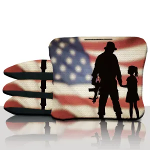 American Solider & Daughter Cornhole Bags