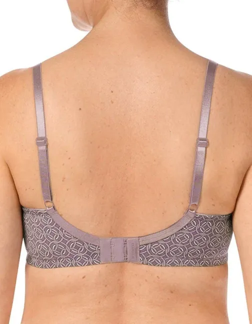 Amoena Liz Non-Wired Pocketed Mastectomy Soft Cup Bra - Mauve/Multi 45051