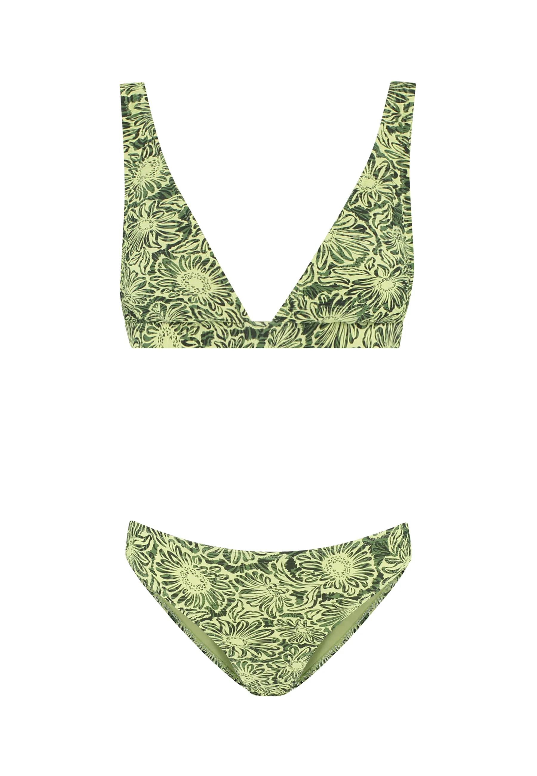 AMY bikini set daisy bouquet | green