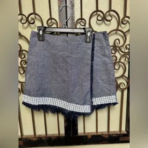 Anthropologie Endless Rose blue sequin skort