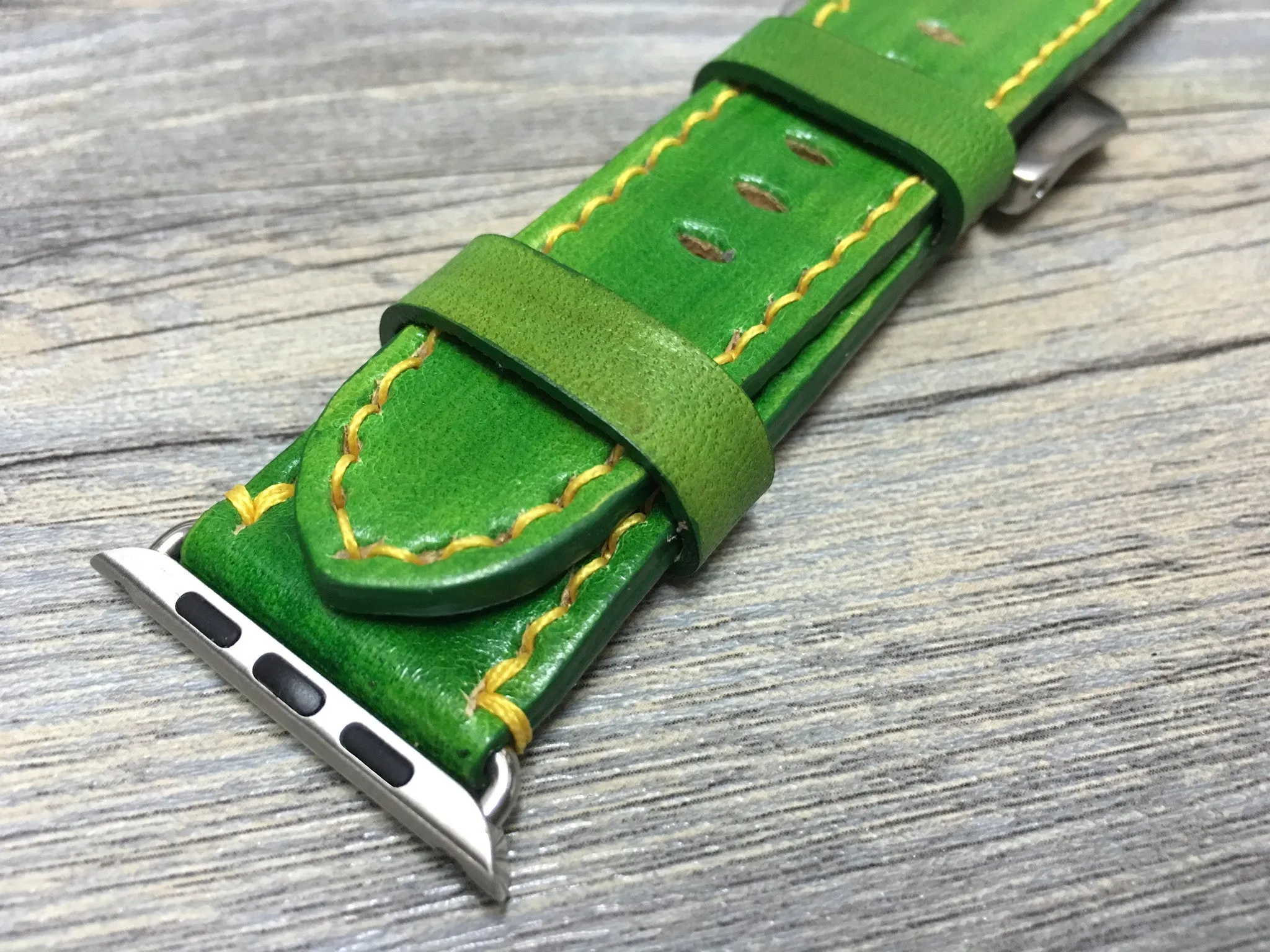 Apple Watch Ultra 49mm, Smart Watch Bands, Ultra Watch Band, Green Watch Strap, Apple Watch Leather Strap, Garmin Watch Band, Valentines Gift Ideas