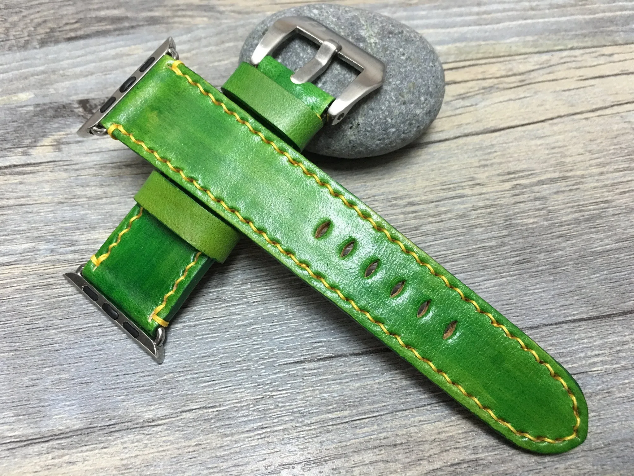 Apple Watch Ultra 49mm, Smart Watch Bands, Ultra Watch Band, Green Watch Strap, Apple Watch Leather Strap, Garmin Watch Band, Valentines Gift Ideas