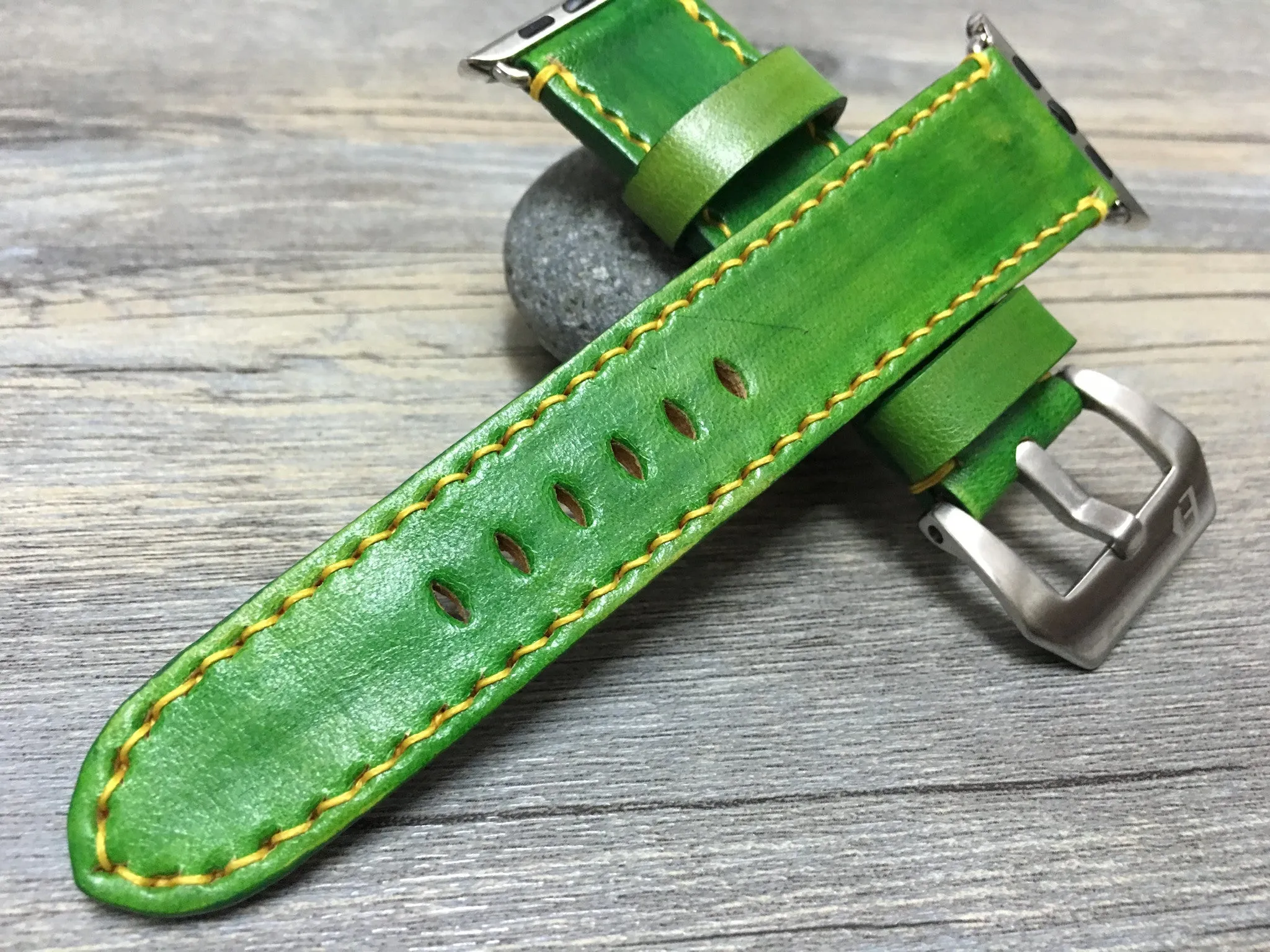 Apple Watch Ultra 49mm, Smart Watch Bands, Ultra Watch Band, Green Watch Strap, Apple Watch Leather Strap, Garmin Watch Band, Valentines Gift Ideas