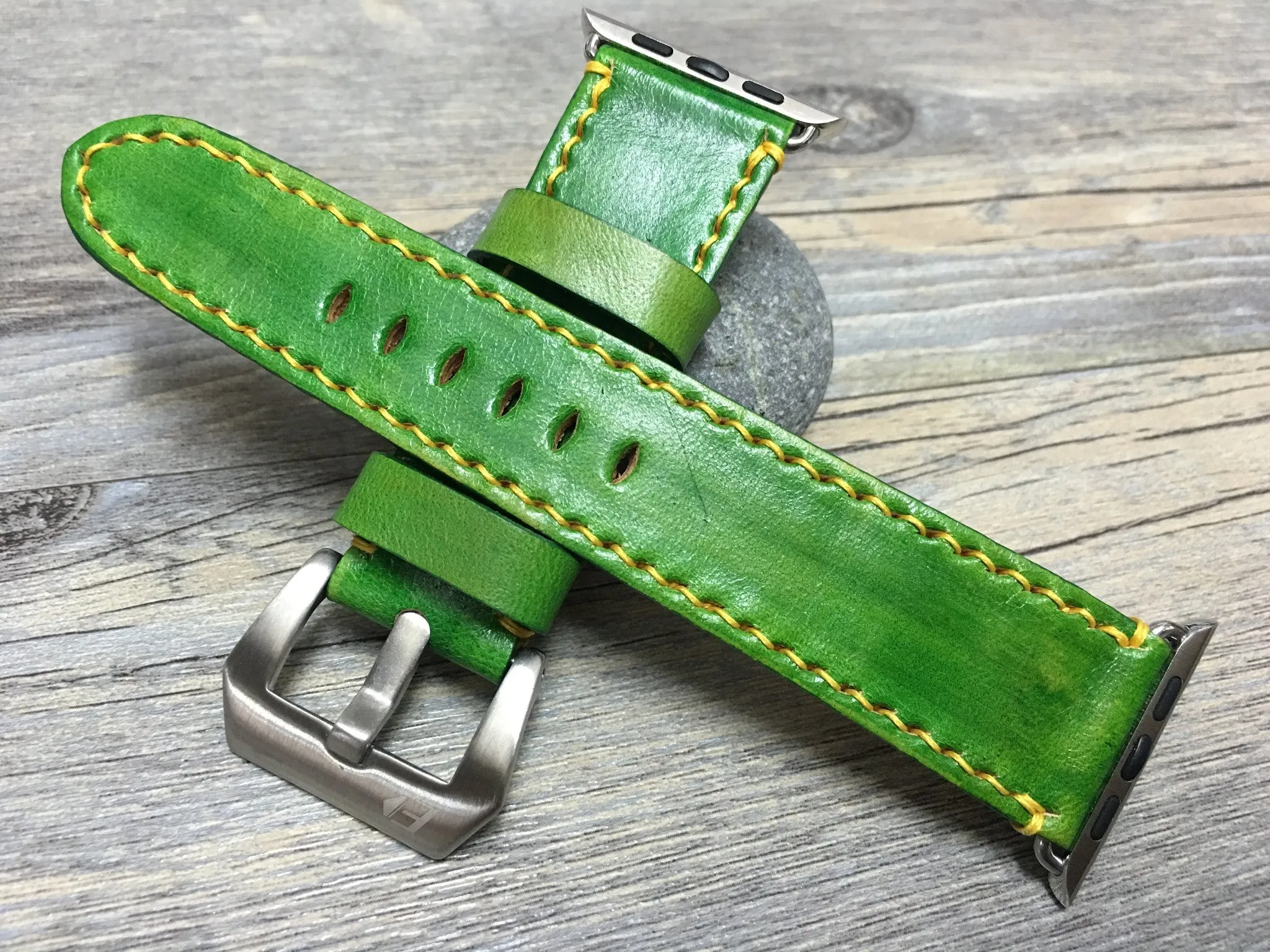 Apple Watch Ultra 49mm, Smart Watch Bands, Ultra Watch Band, Green Watch Strap, Apple Watch Leather Strap, Garmin Watch Band, Valentines Gift Ideas