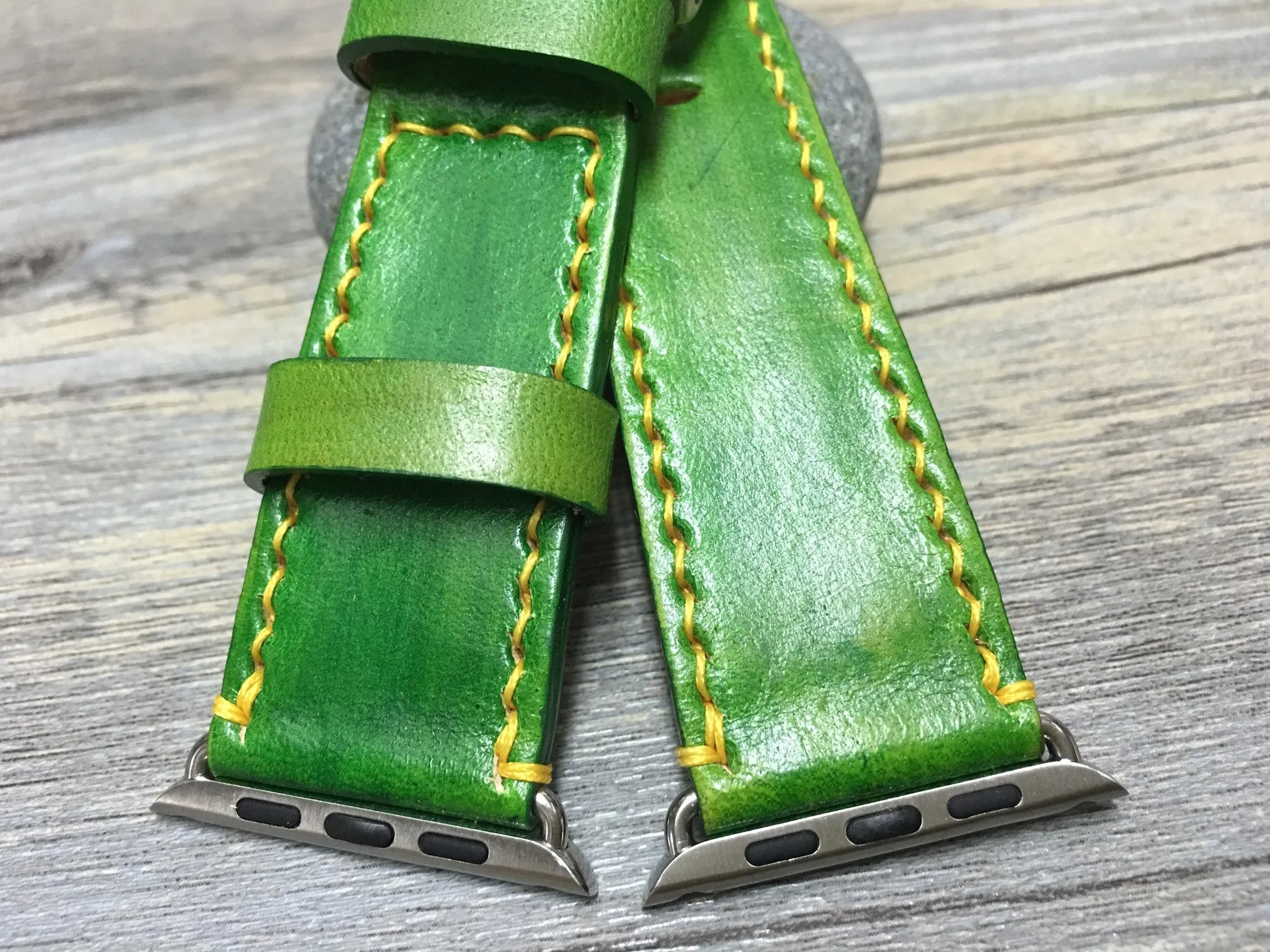 Apple Watch Ultra 49mm, Smart Watch Bands, Ultra Watch Band, Green Watch Strap, Apple Watch Leather Strap, Garmin Watch Band, Valentines Gift Ideas