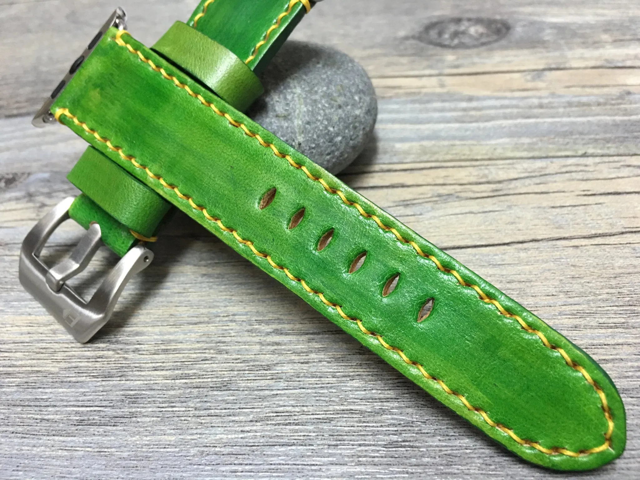 Apple Watch Ultra 49mm, Smart Watch Bands, Ultra Watch Band, Green Watch Strap, Apple Watch Leather Strap, Garmin Watch Band, Valentines Gift Ideas